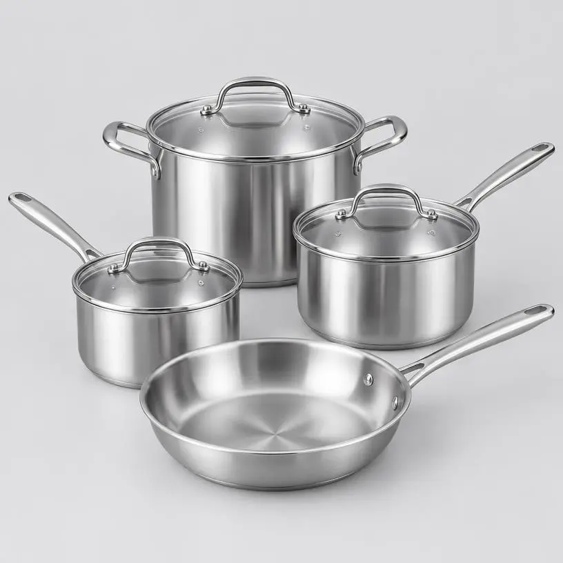 Steel Cookware Set 7 Piece