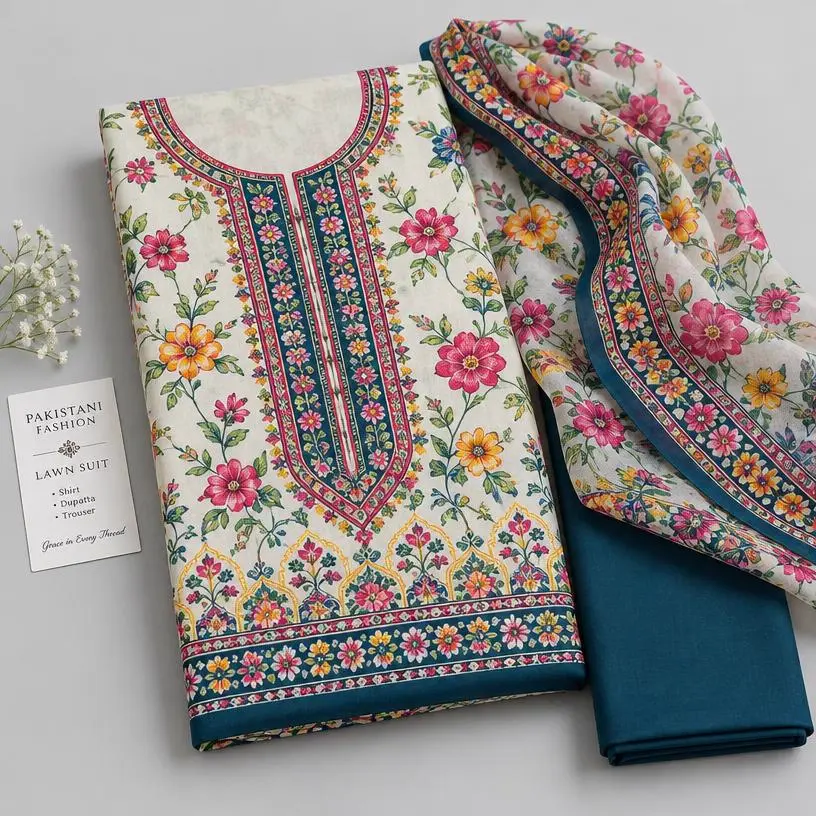 Embroidered Stitched 2-Piece Suit